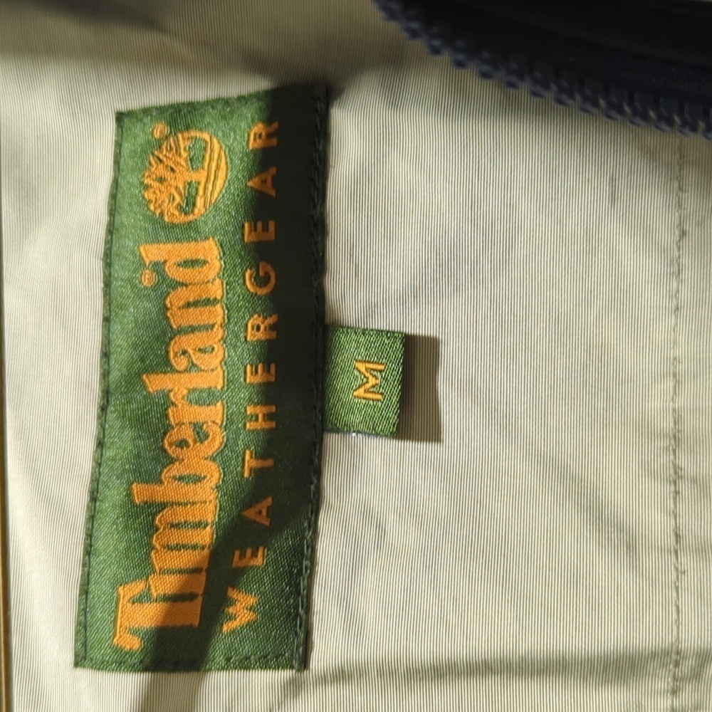 Timberland Mens Weather Gear Full Zip Bomber Jacket with hood Size Medium - Picture 6 of 13